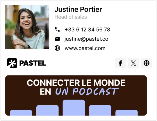 Exemple de signature email professionnelle centralisée avec Signitic